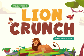 Lion Crunch Font – Bold Display Typeface for Creative Designs