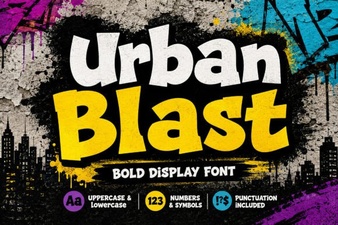 Urban Blast Font: Bold Display Type for Modern Creative Projects
