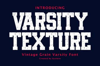 Varsity Texture Font: Bold Retro Typography for Designers