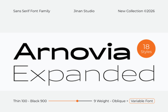 Arnovia Expanded Font: Bold and Modern Display Typography